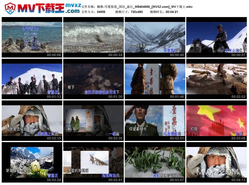 枫舞-雪莲情思_国语_流行_MB404956